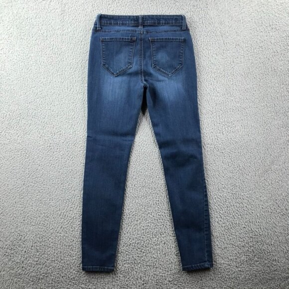 KENSIE Womens Size 4/27 Mid Rise Medium Wash Stretch Denim Skinny Ankle Jeans - Picture 2 of 15